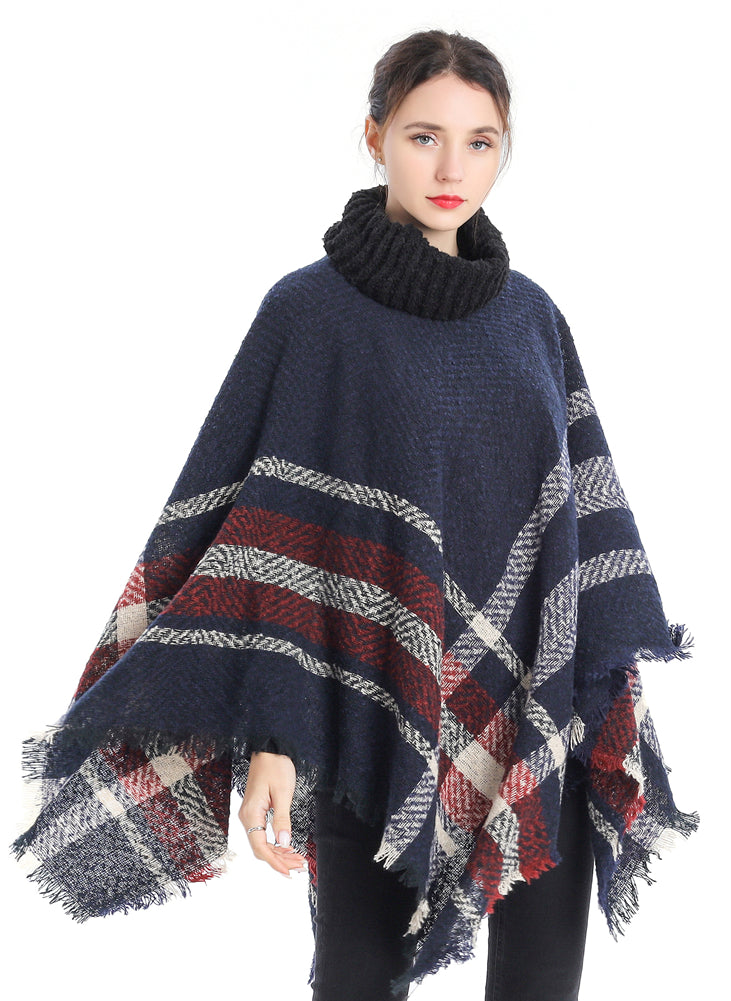 Turtleneck Poncho Wrap