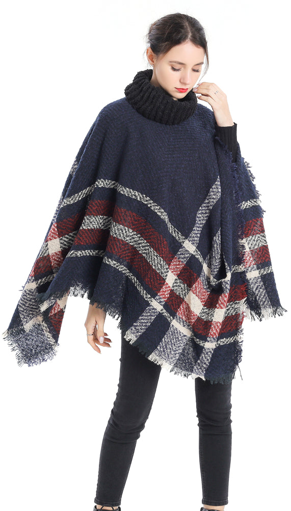 Turtleneck Poncho Wrap