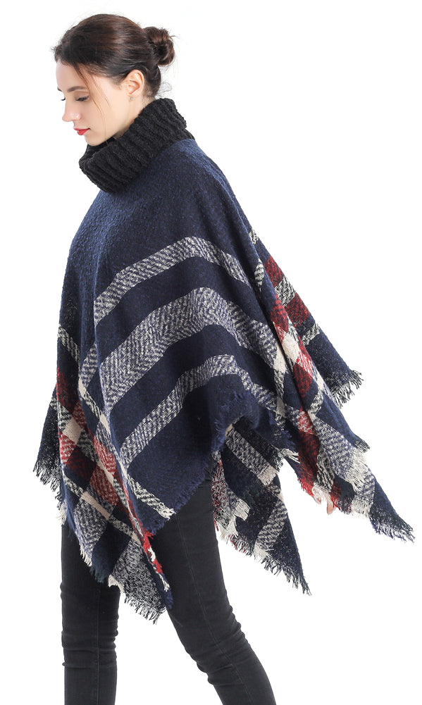 Turtleneck Poncho Wrap