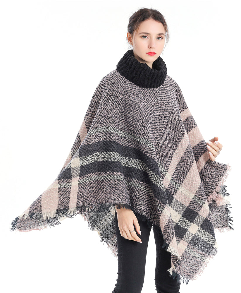 Turtleneck Poncho Wrap