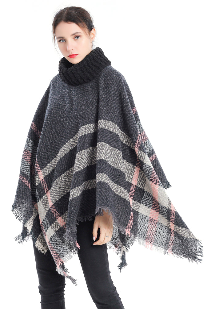 Turtleneck Poncho Wrap