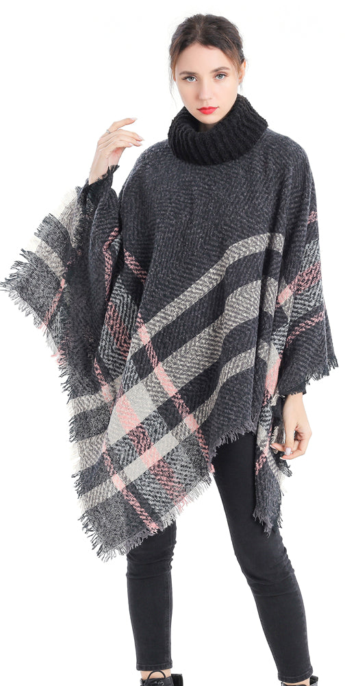 Turtleneck Poncho Wrap