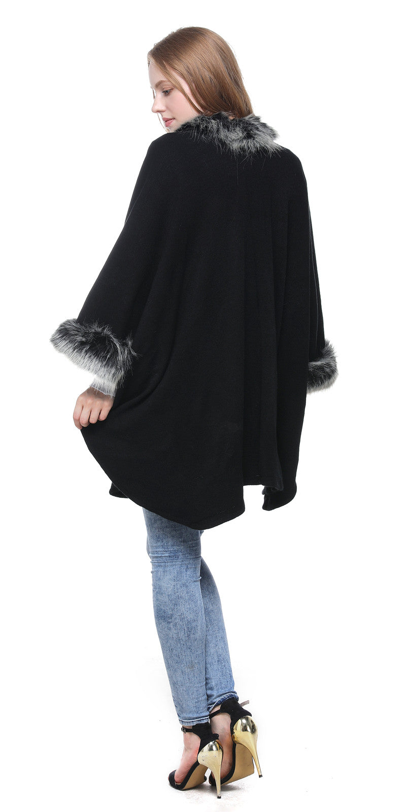 Faux Fur Poncho