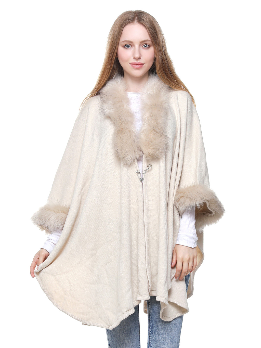Faux Fur Poncho