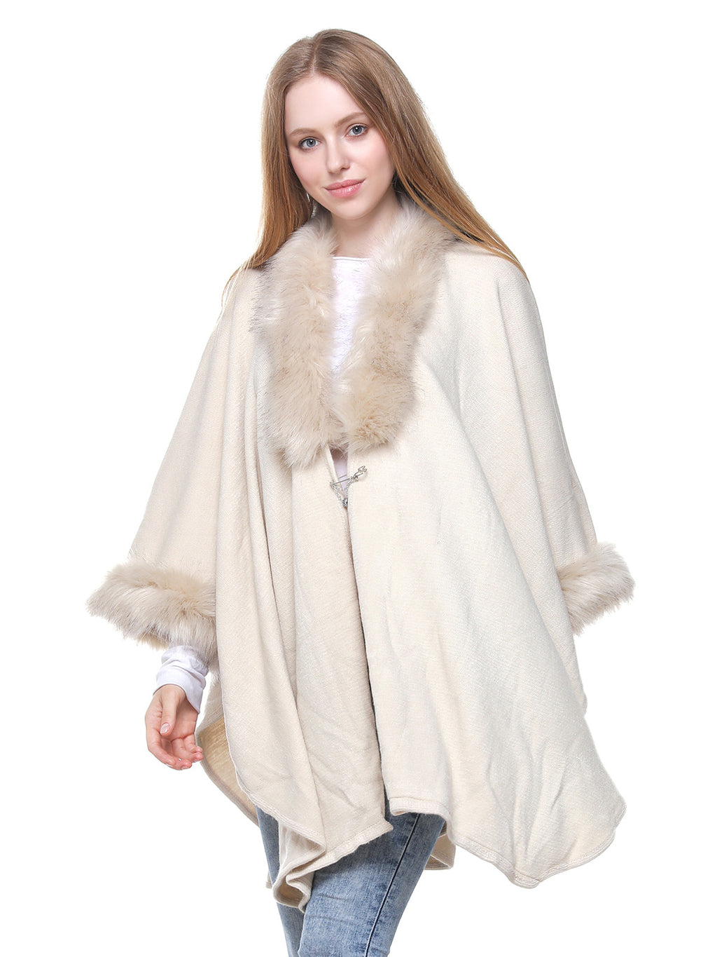 Faux Fur Poncho