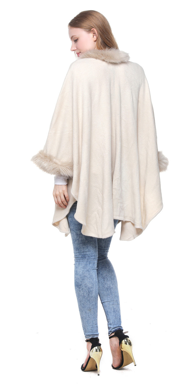 Faux Fur Poncho