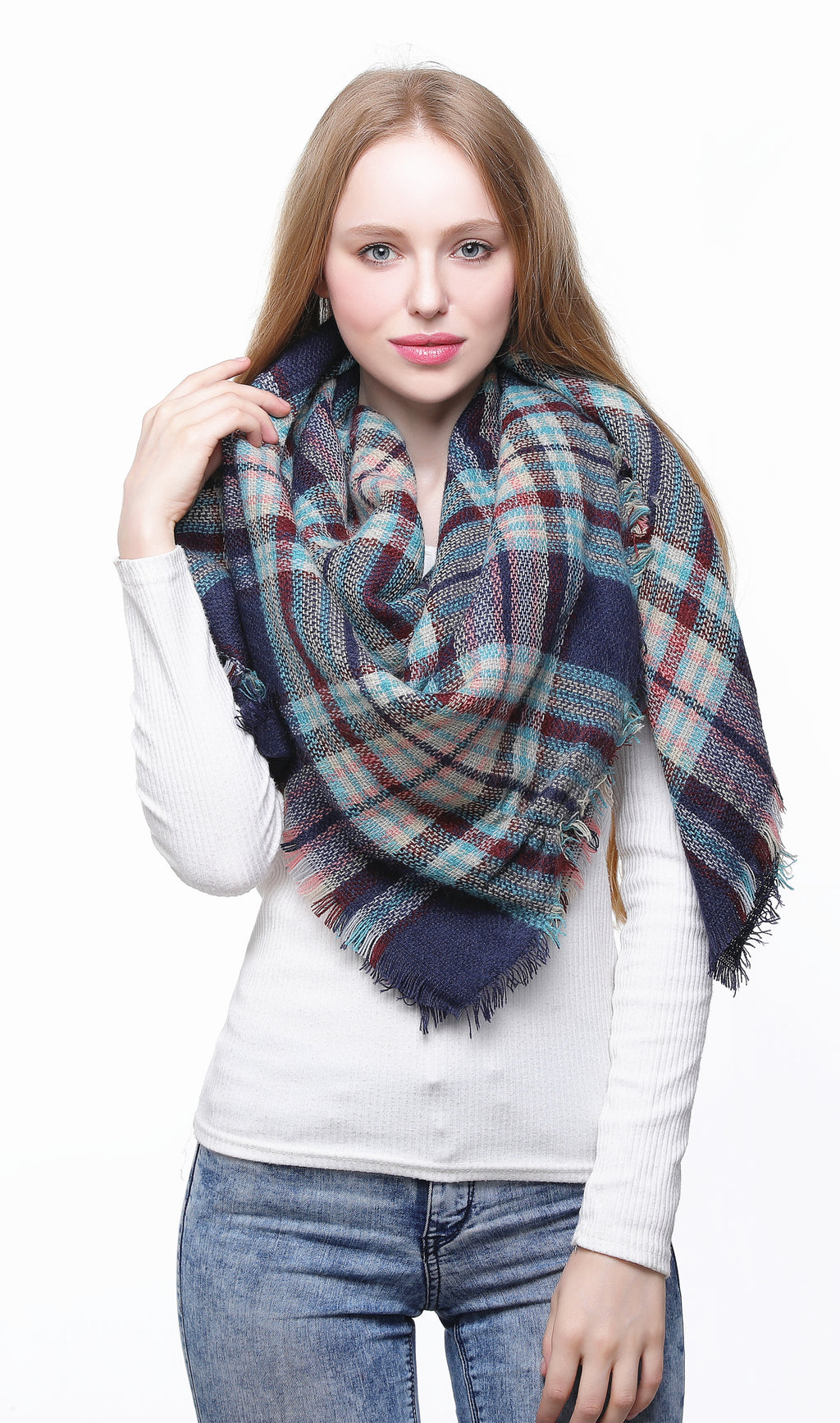 Check Blanket Scarf
