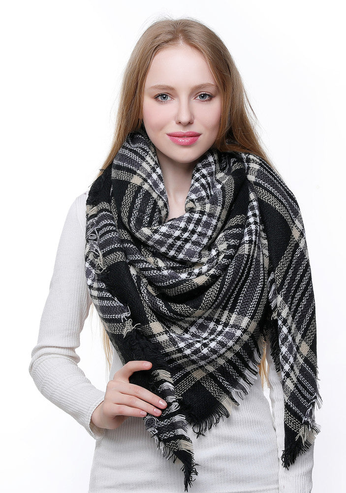 Check Blanket Scarf