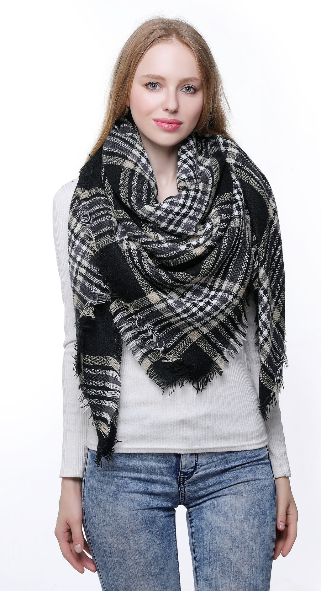 Check Blanket Scarf