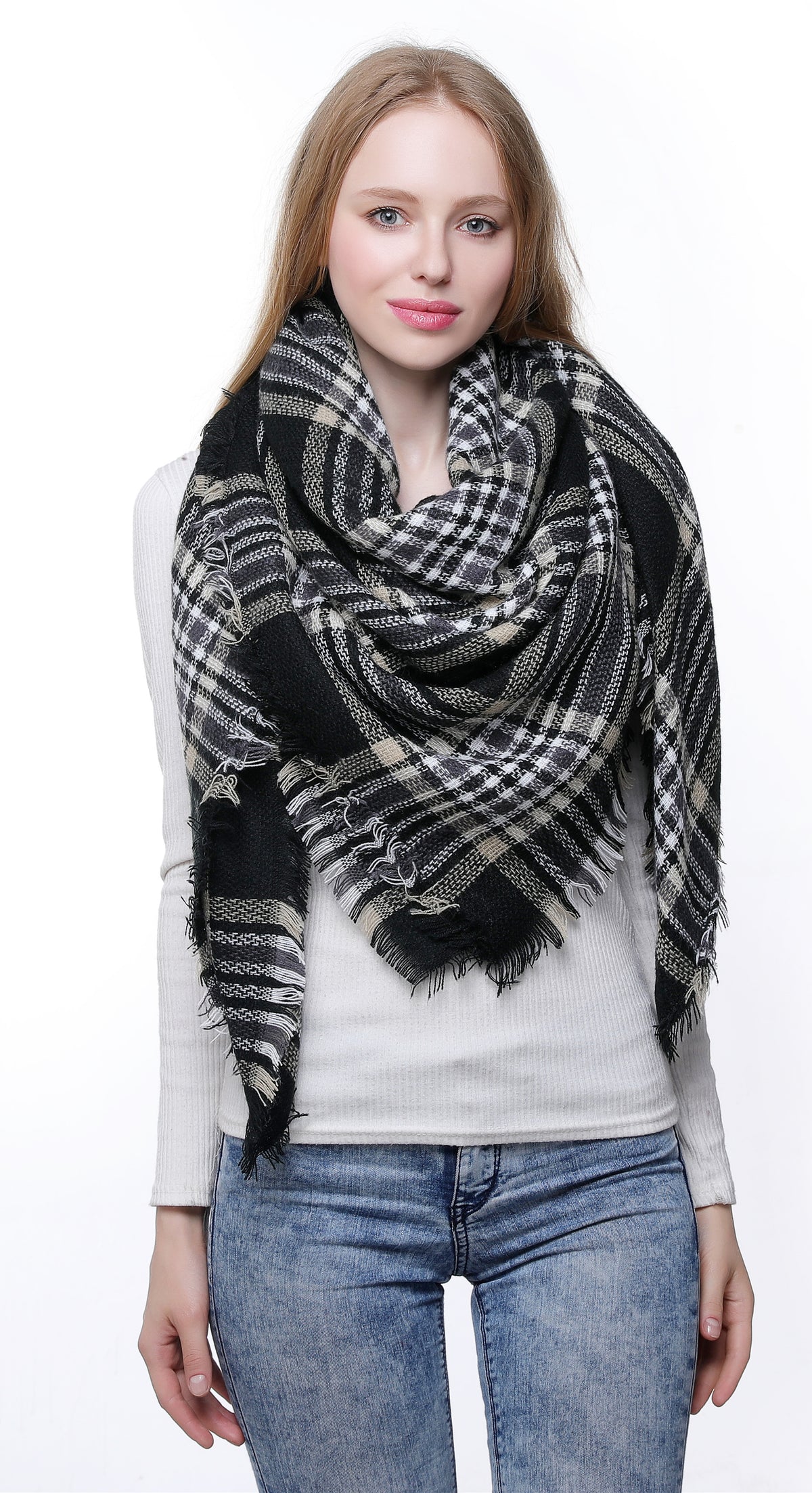 Check Blanket Scarf