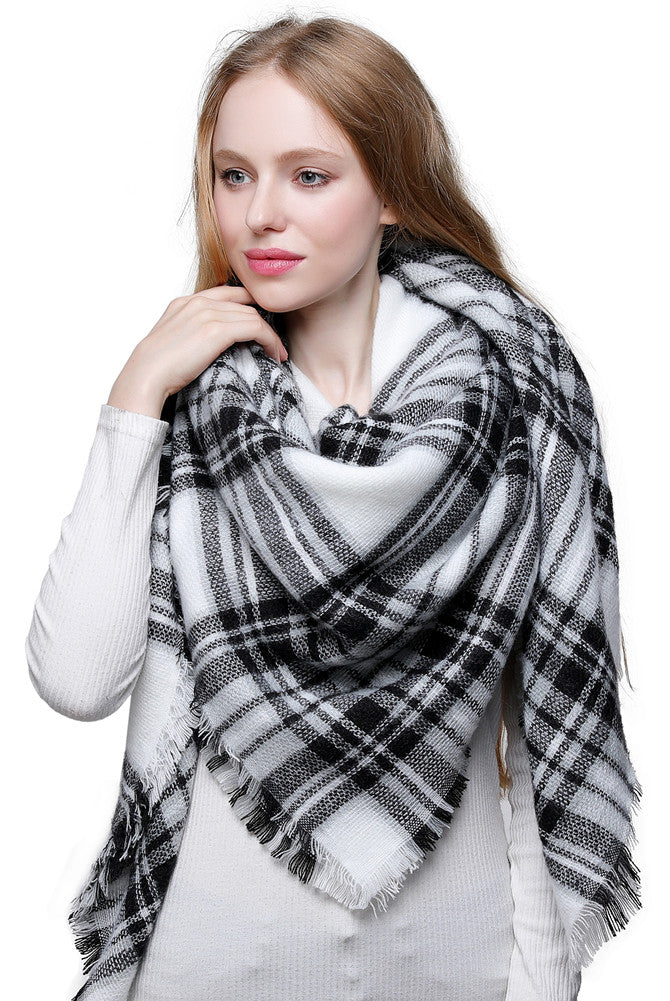 Check Blanket Scarf
