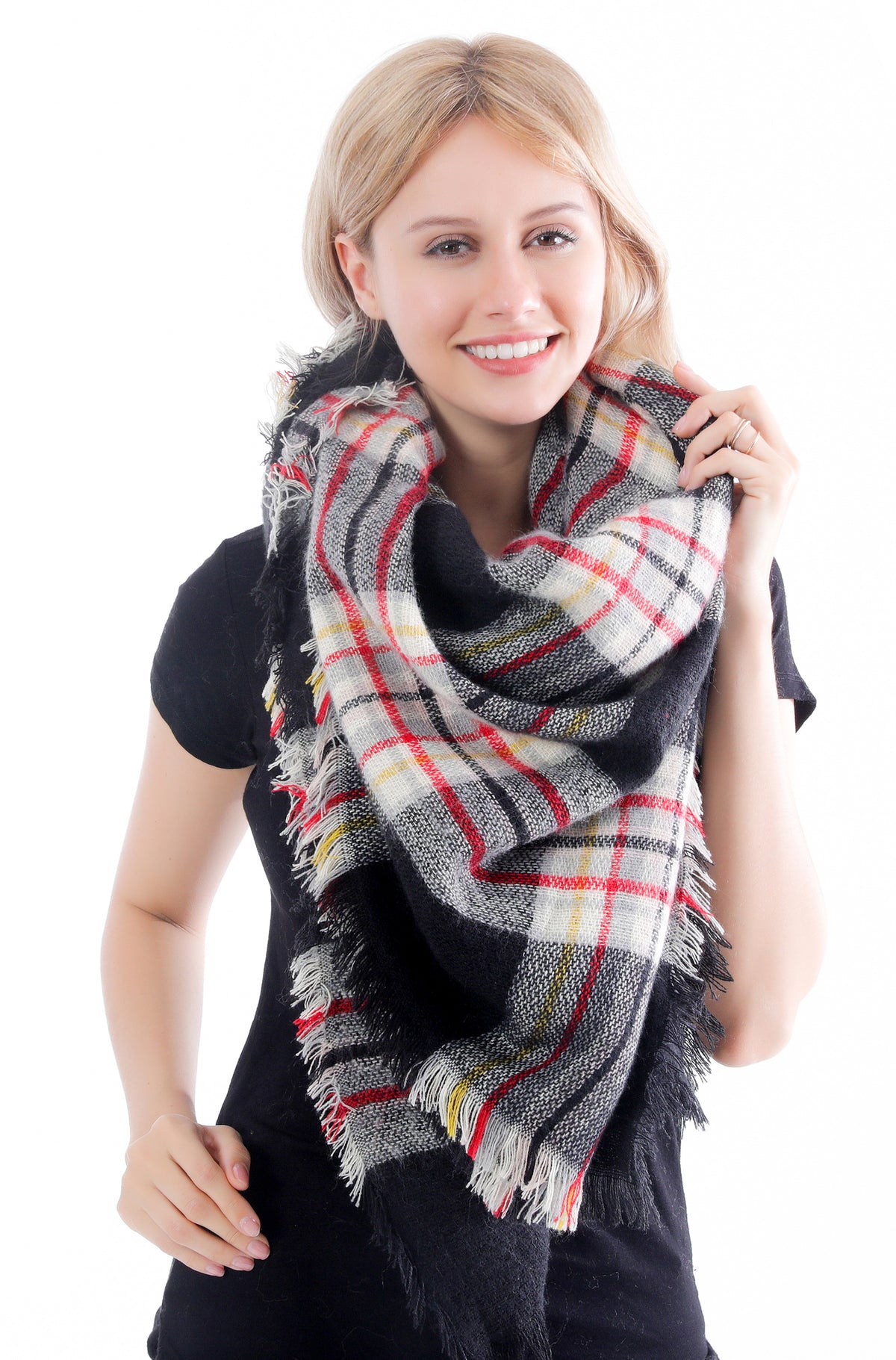 Check Blanket Scarf