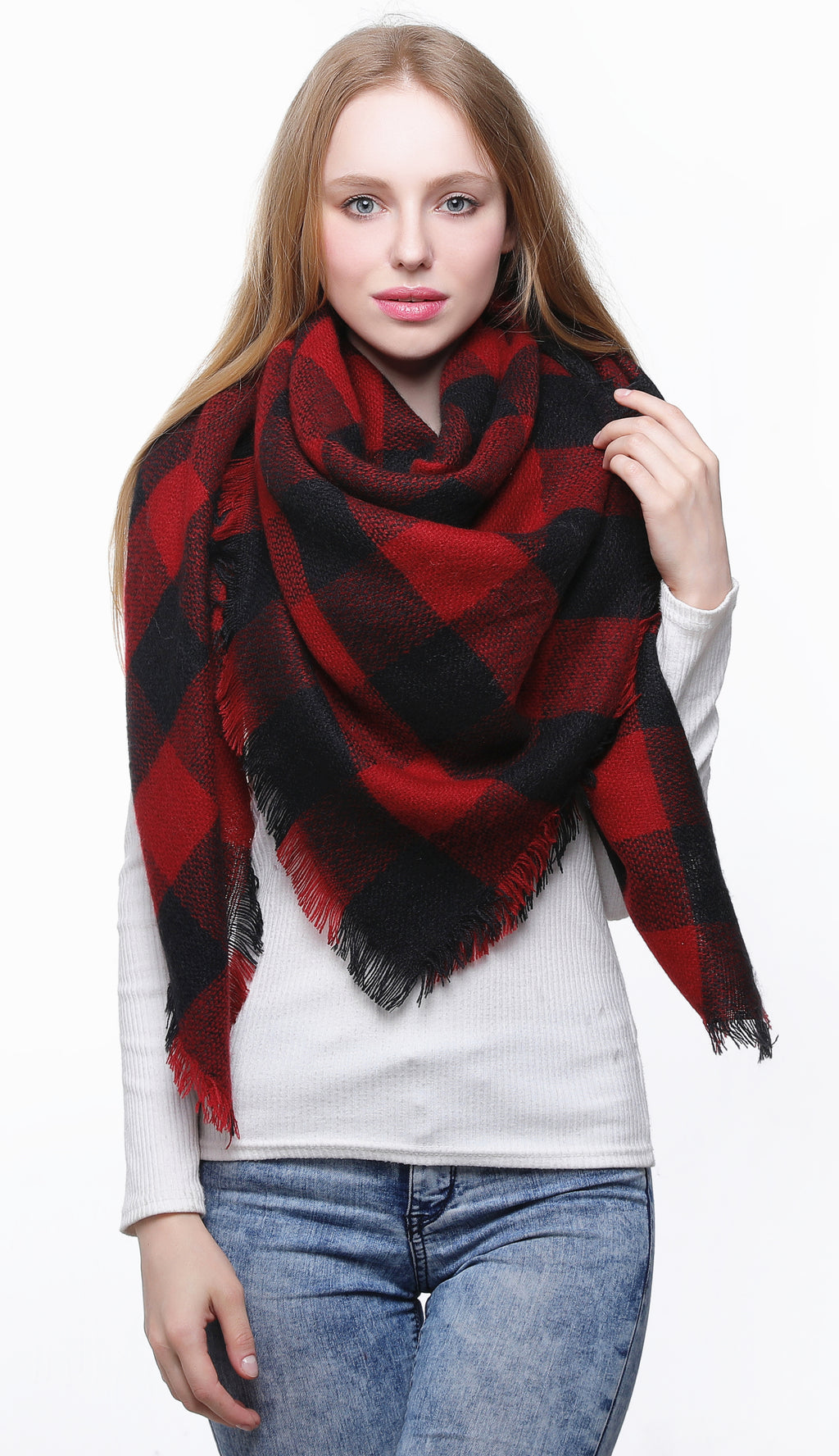 Plaid Blanket Scarf