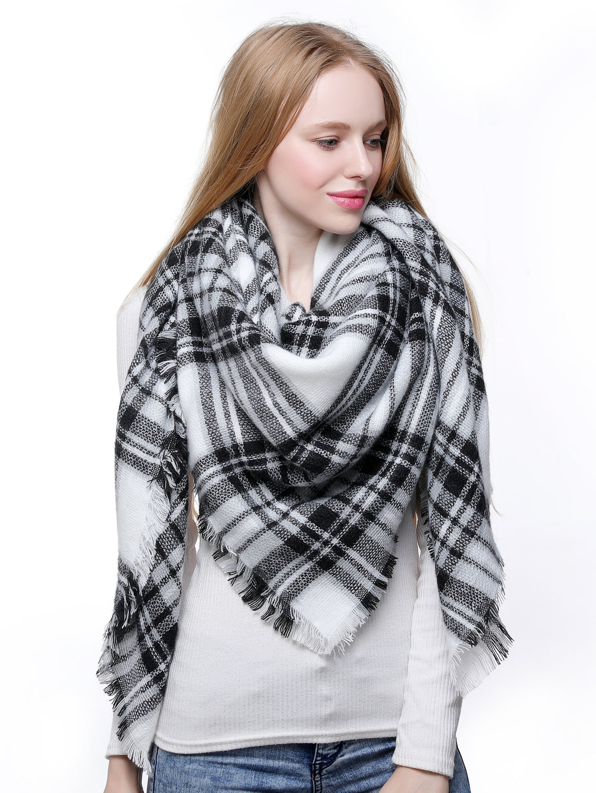 Check Blanket Scarf