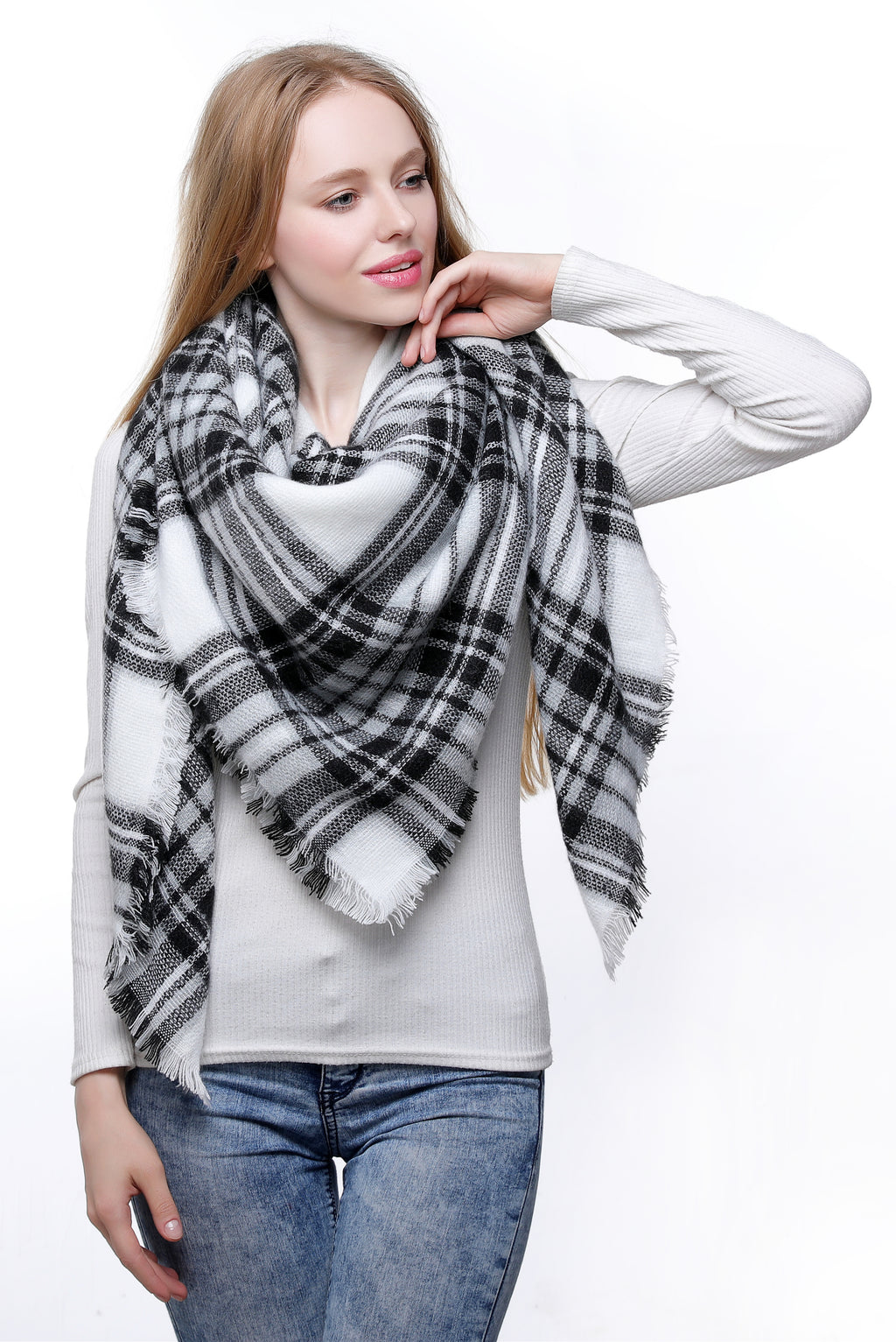 Check Blanket Scarf