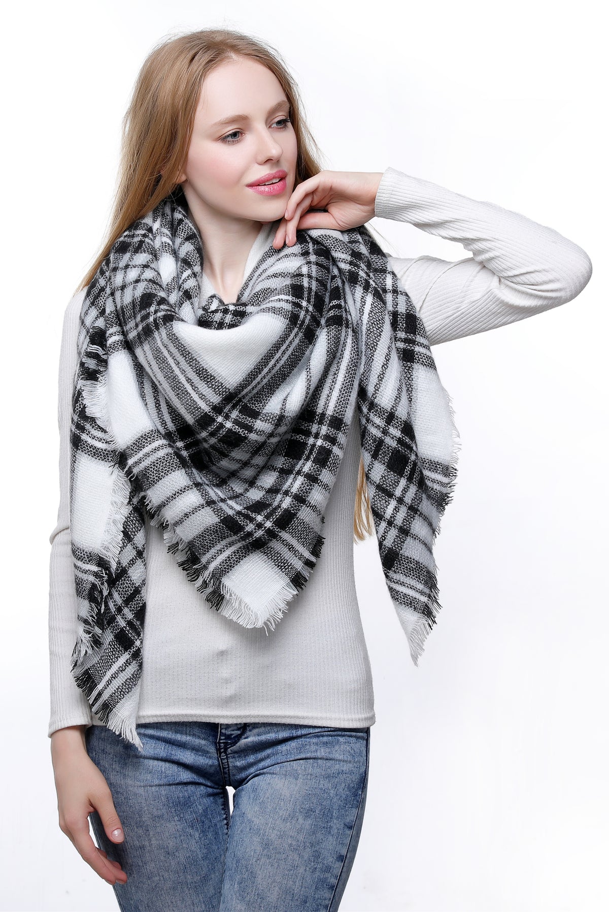 Check Blanket Scarf