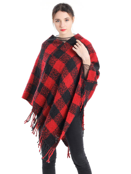 Bouclé Plaid Scarf