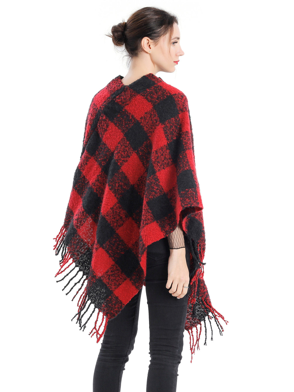 Bouclé Plaid Scarf