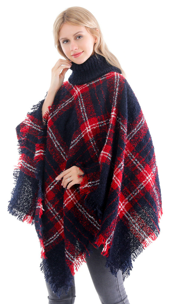Turtleneck Poncho Wrap