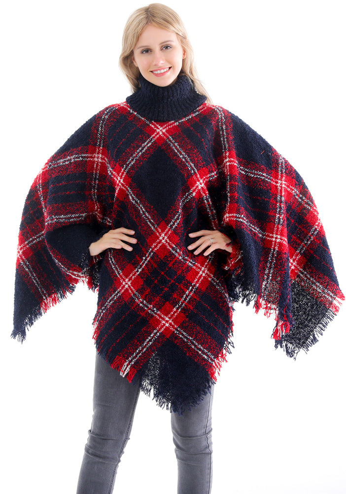 Turtleneck Poncho Wrap