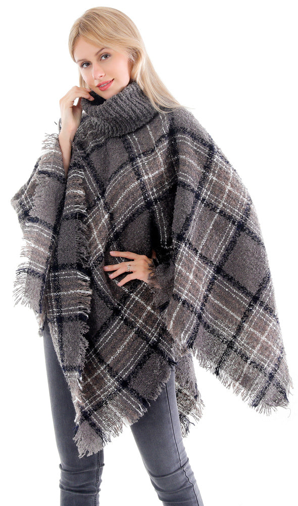 Turtleneck Poncho Wrap