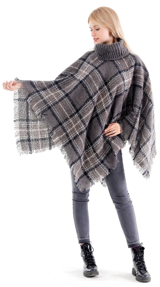 Turtleneck Poncho Wrap