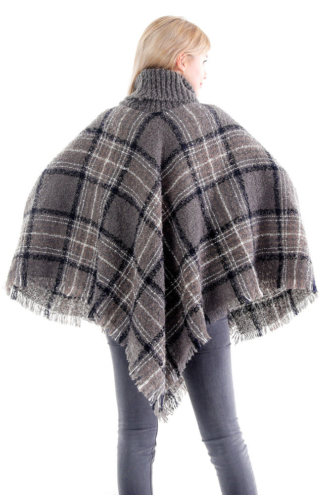 Turtleneck Poncho Wrap