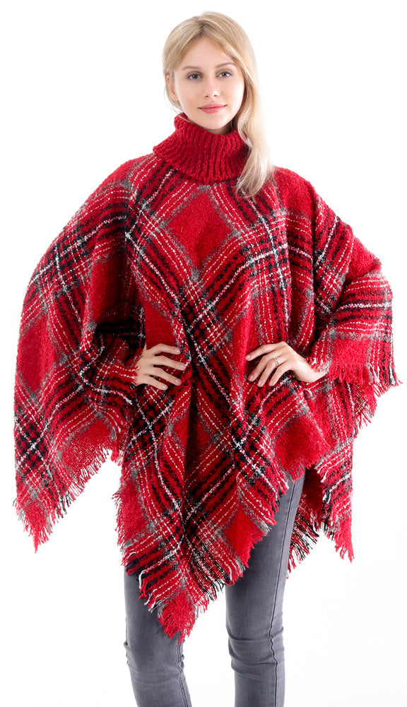 Turtleneck Poncho Wrap
