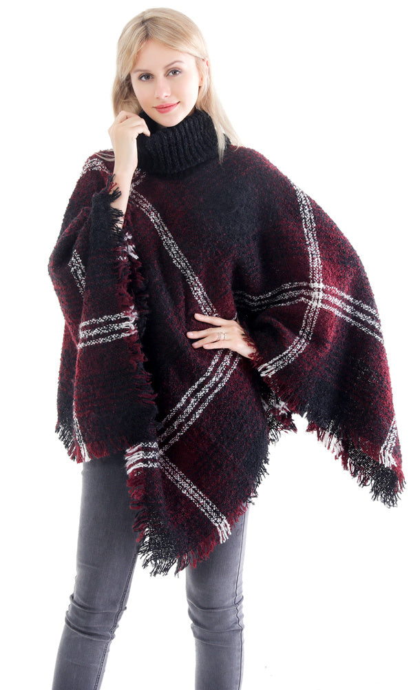 Turtleneck Poncho Wrap
