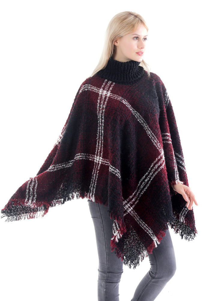 Turtleneck Poncho Wrap