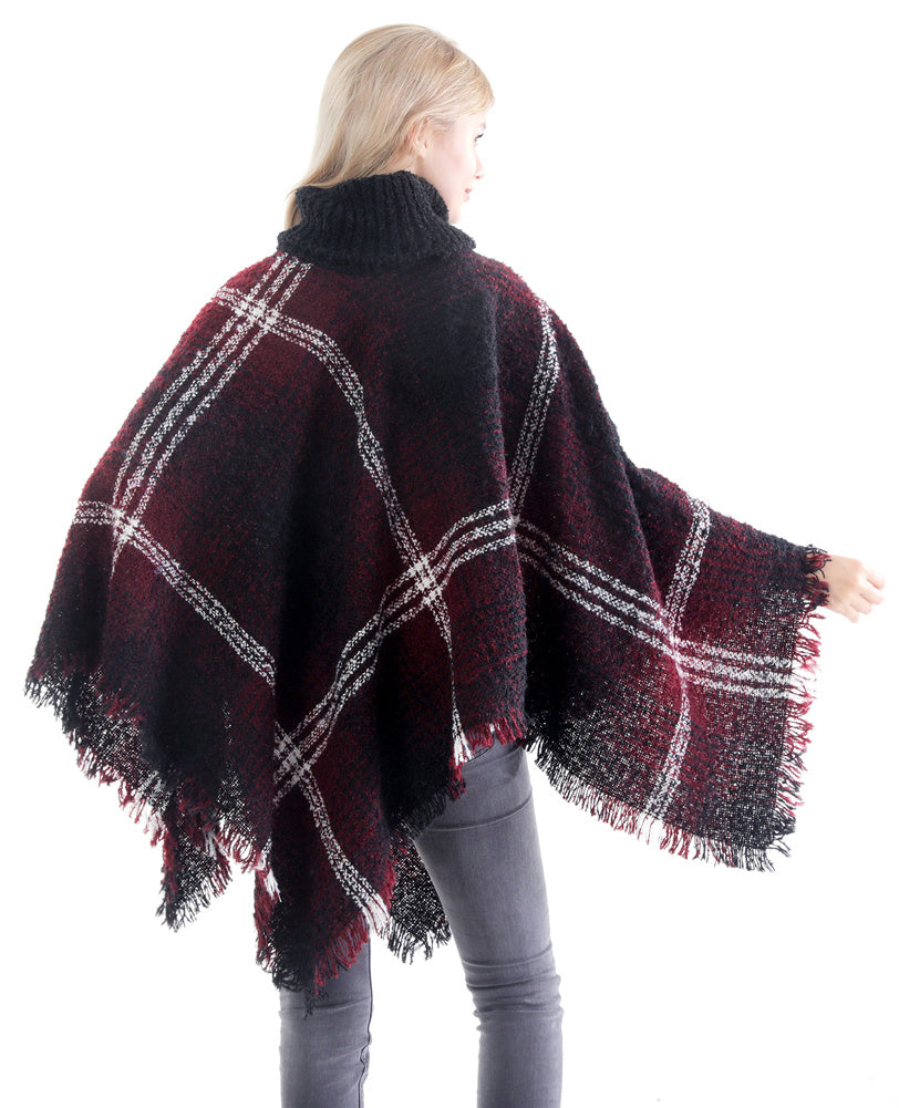 Turtleneck Poncho Wrap