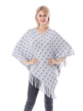 Dotted Check Poncho