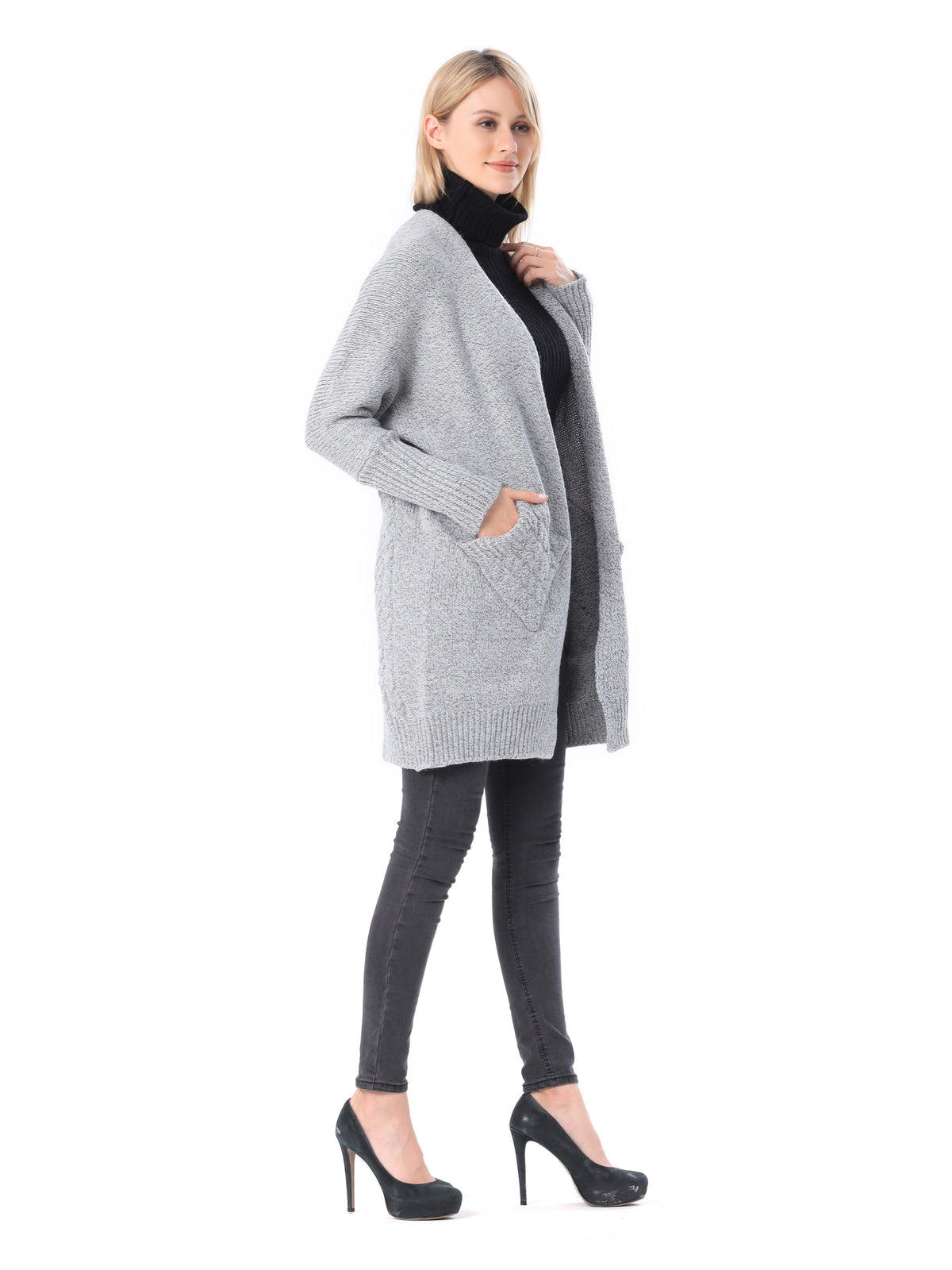 Slant Pocket Knit Cardigan