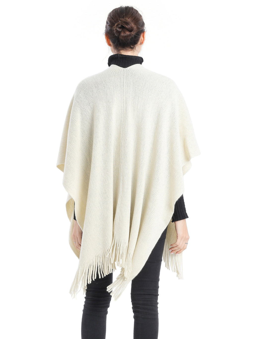 Metallic Fringed Poncho