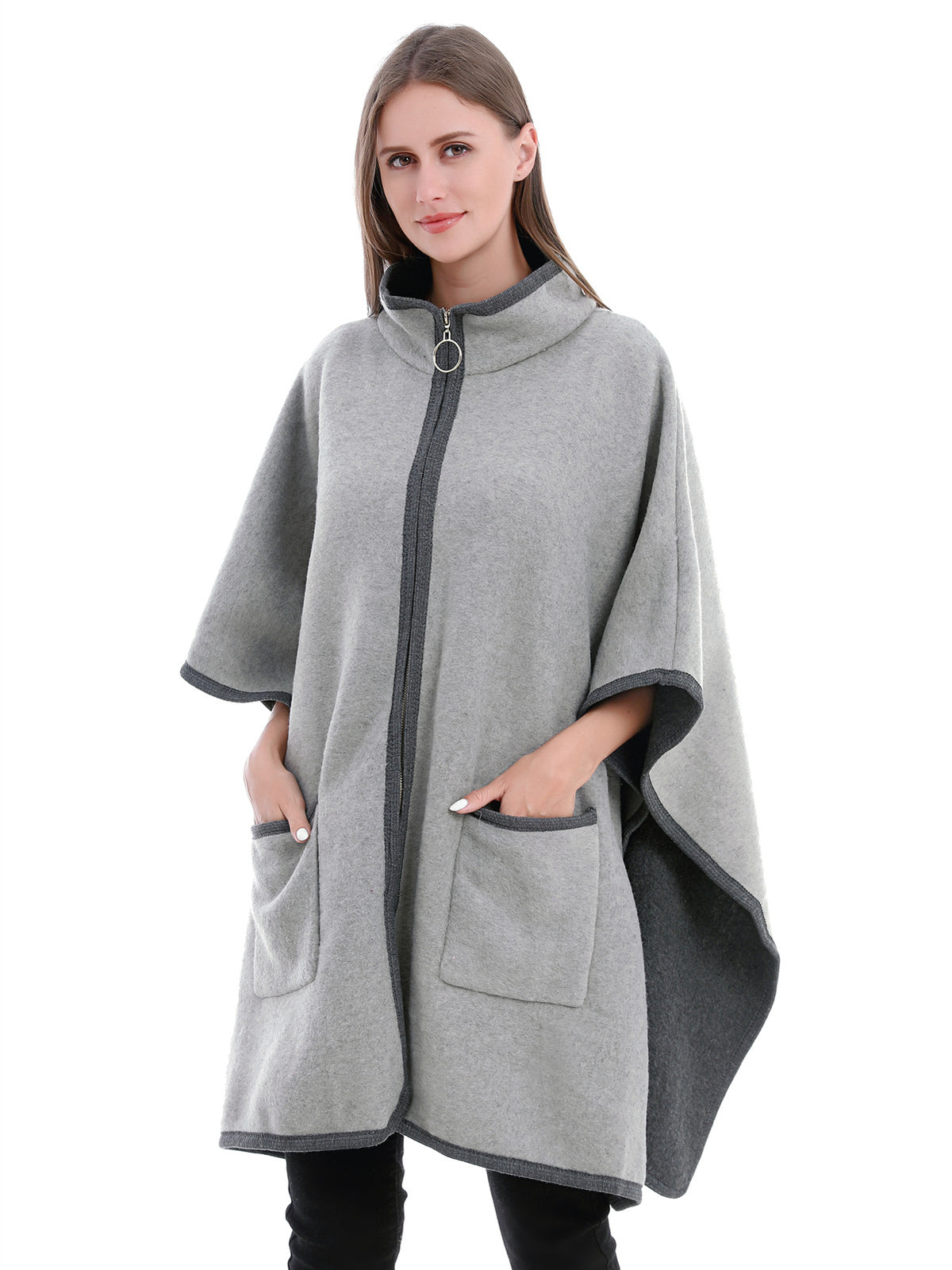 Full-Zip Poncho