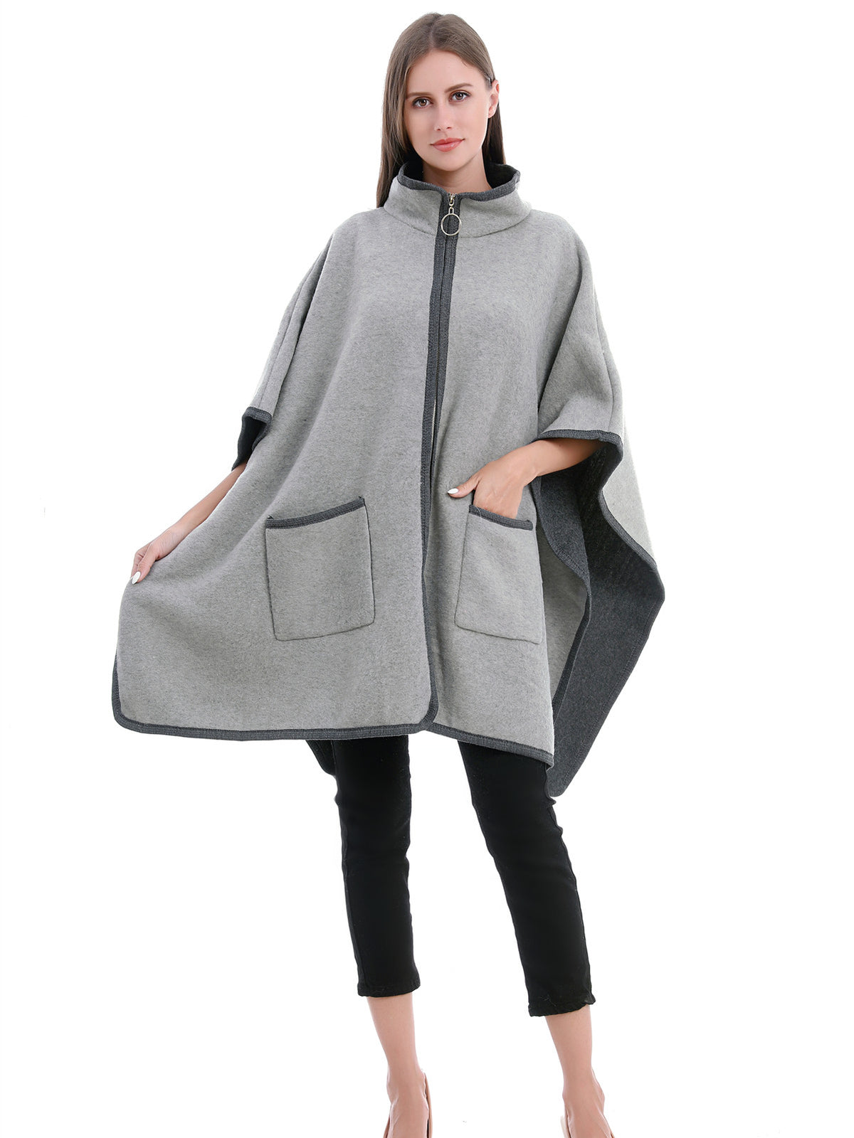 Full-Zip Poncho