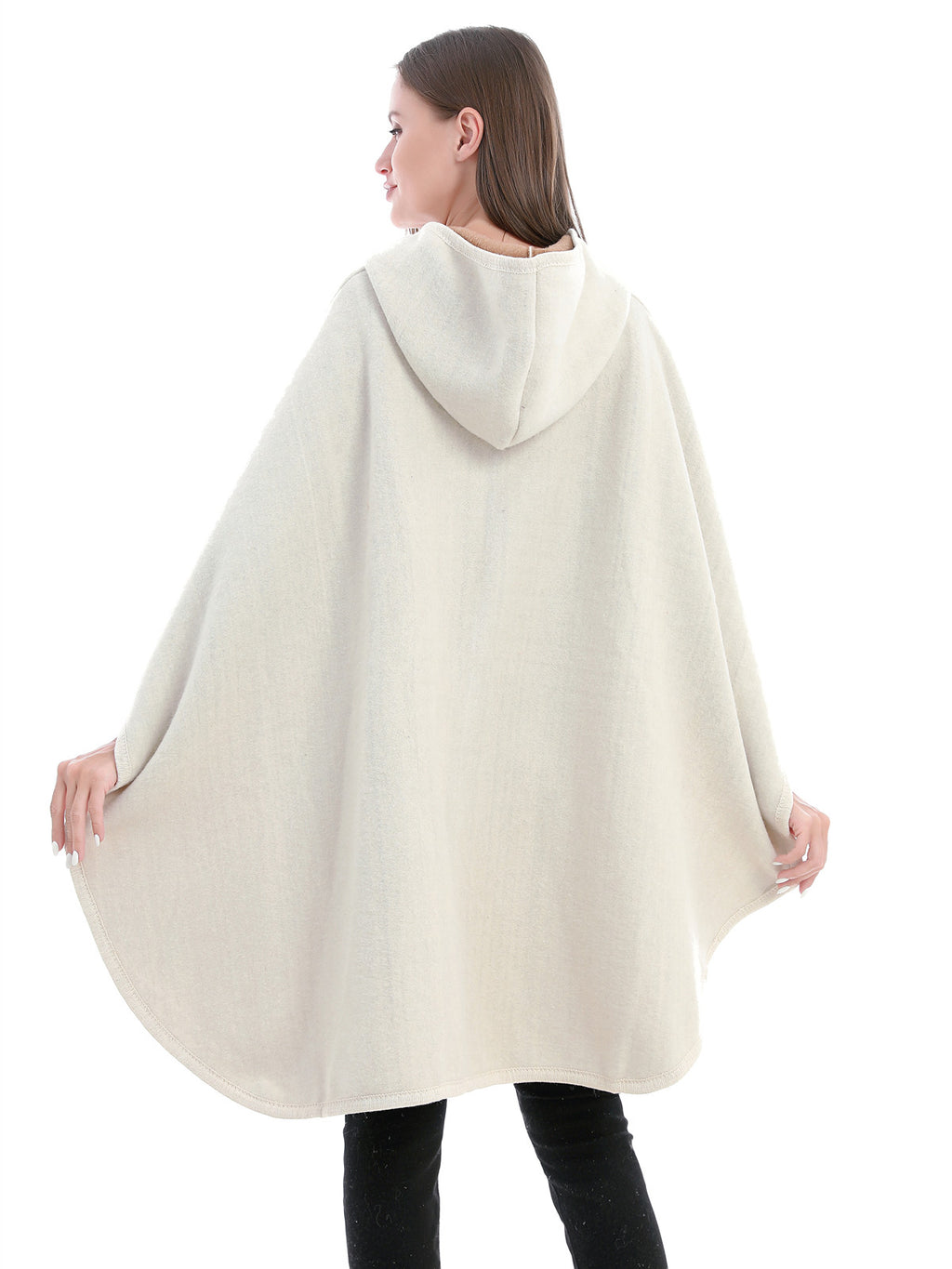 Hooded Buckle Poncho