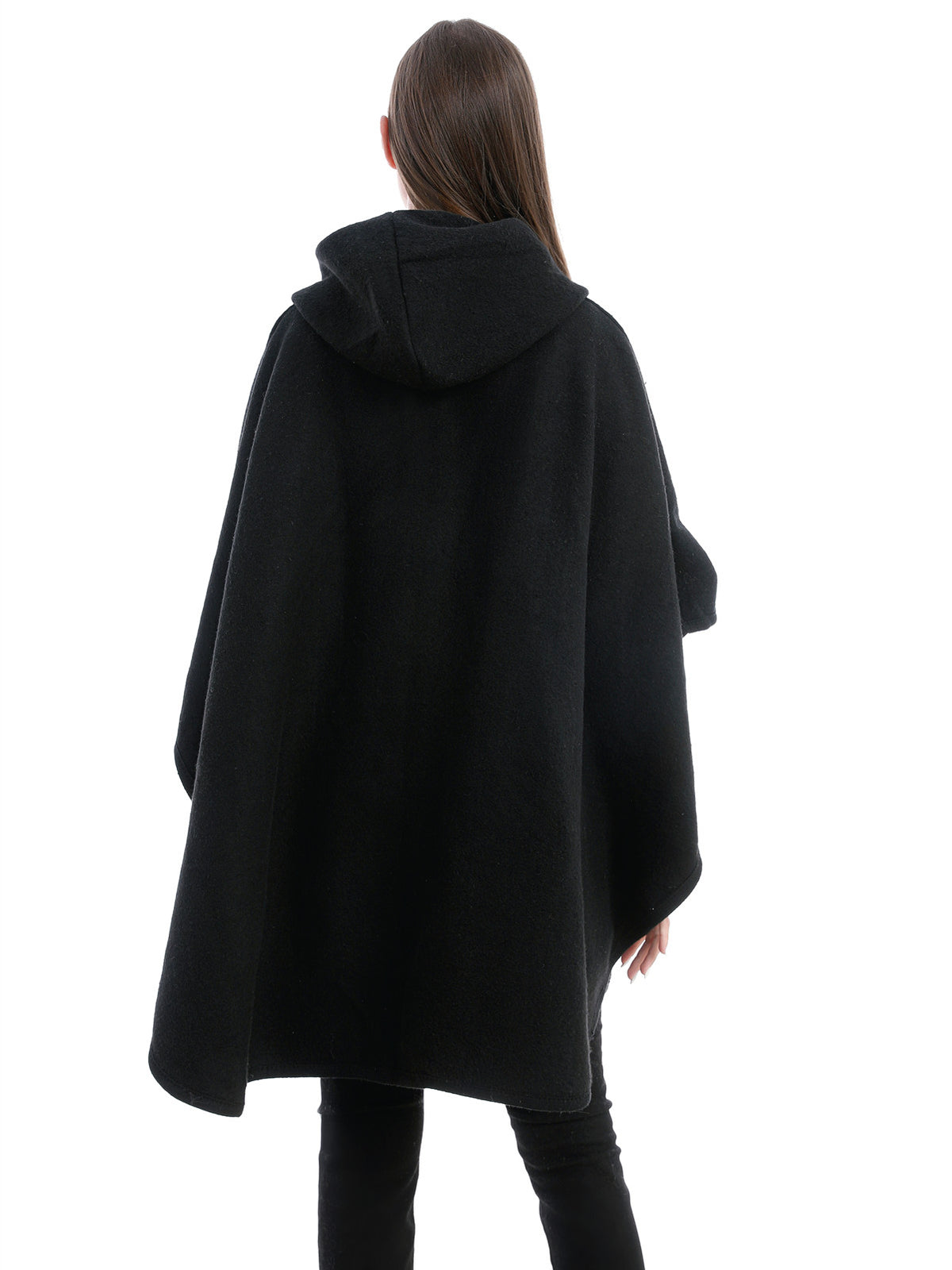 Hooded Buckle Poncho