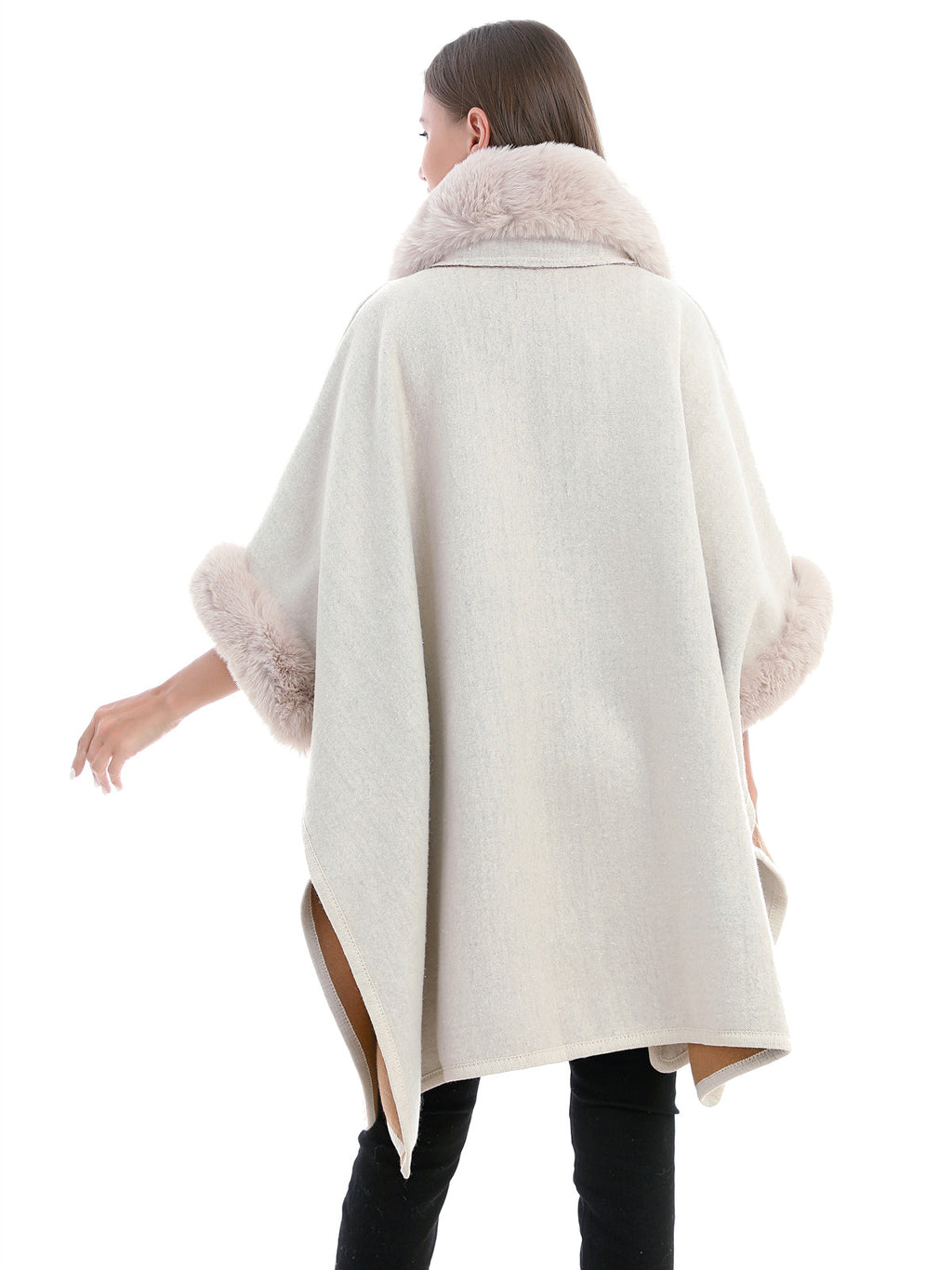 Statement Faux Fur Poncho