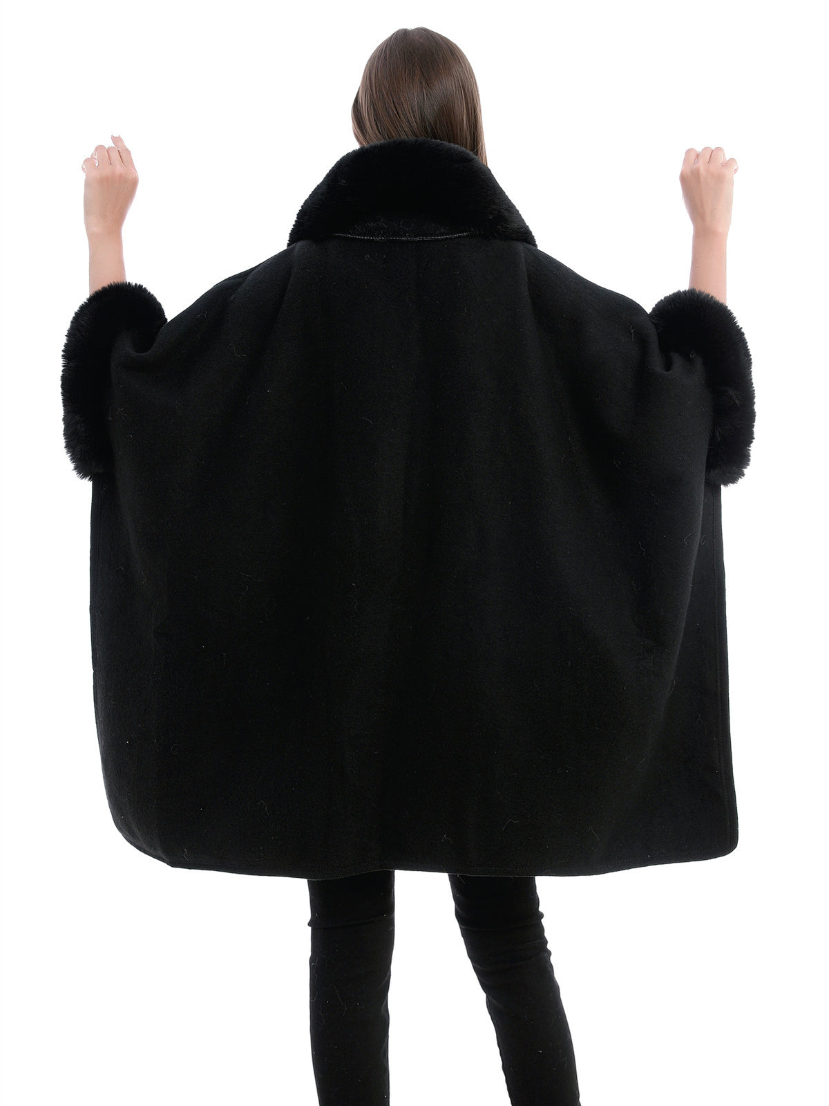 Statement Faux Fur Poncho