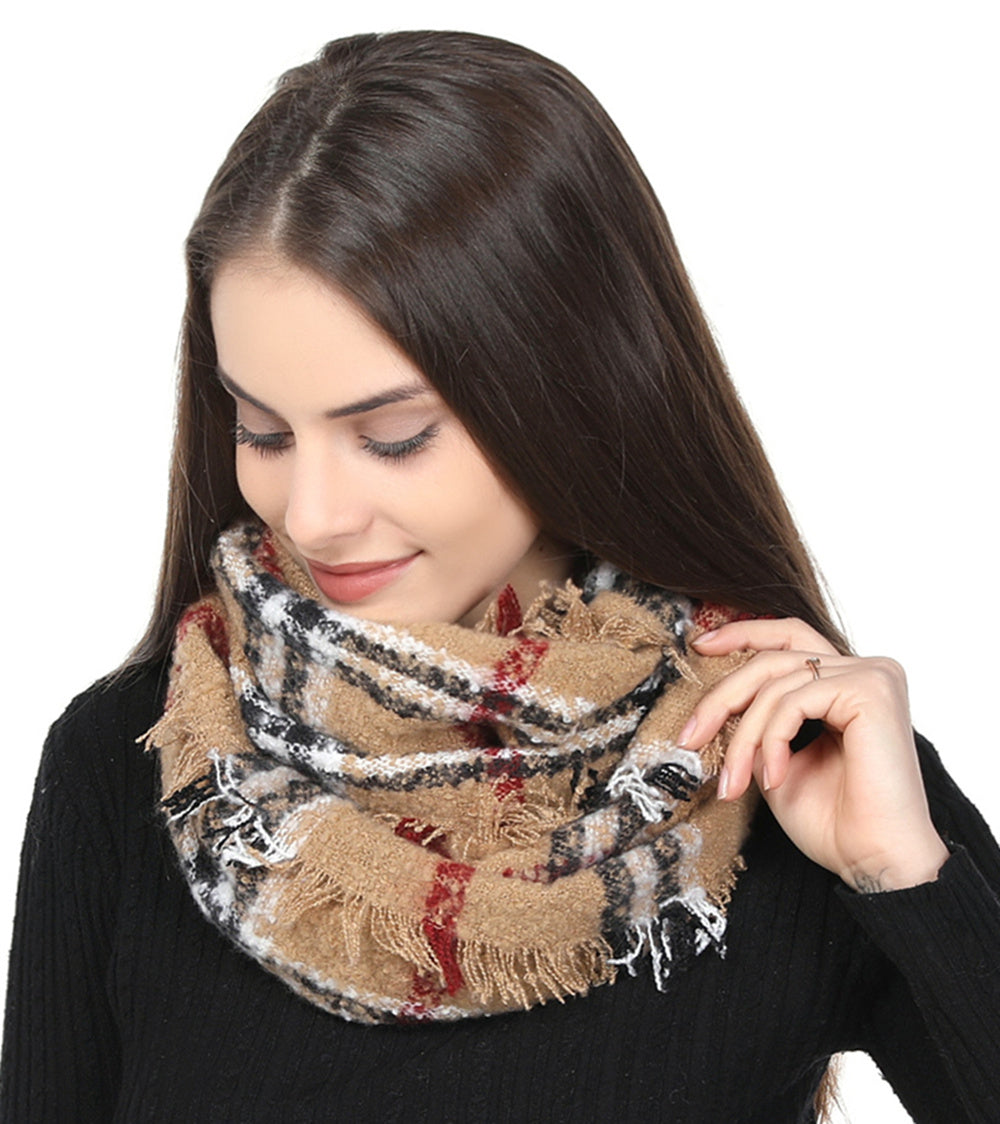 Bouclé Check Scarf