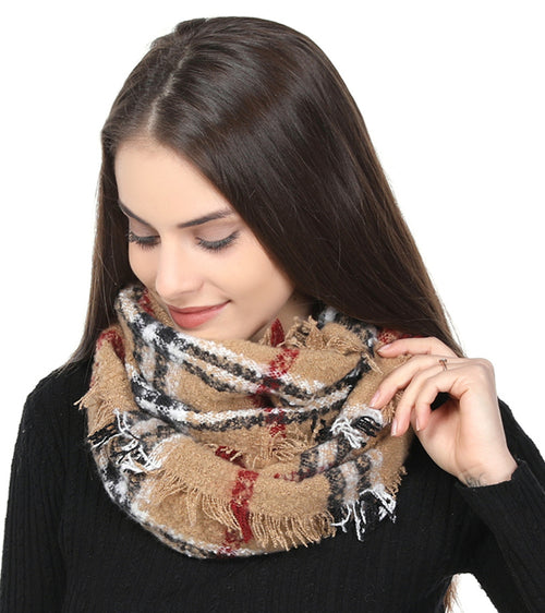 Bouclé Check Scarf