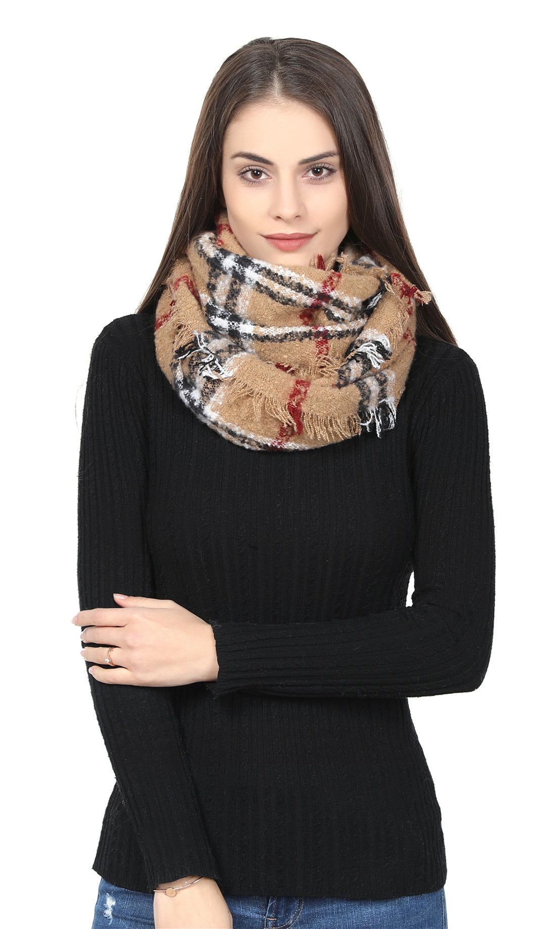 Bouclé Check Scarf
