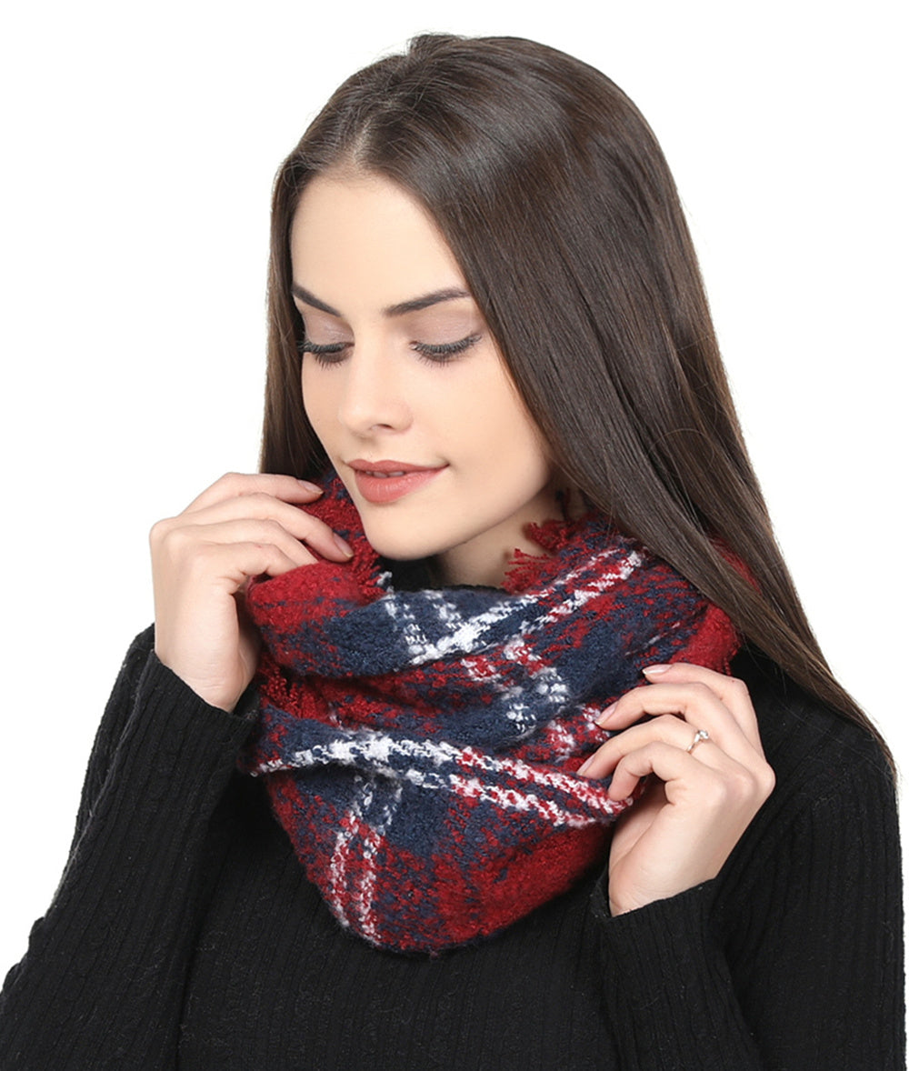 Bouclé Check Scarf