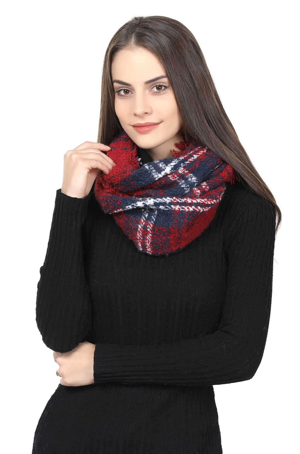 Bouclé Check Scarf