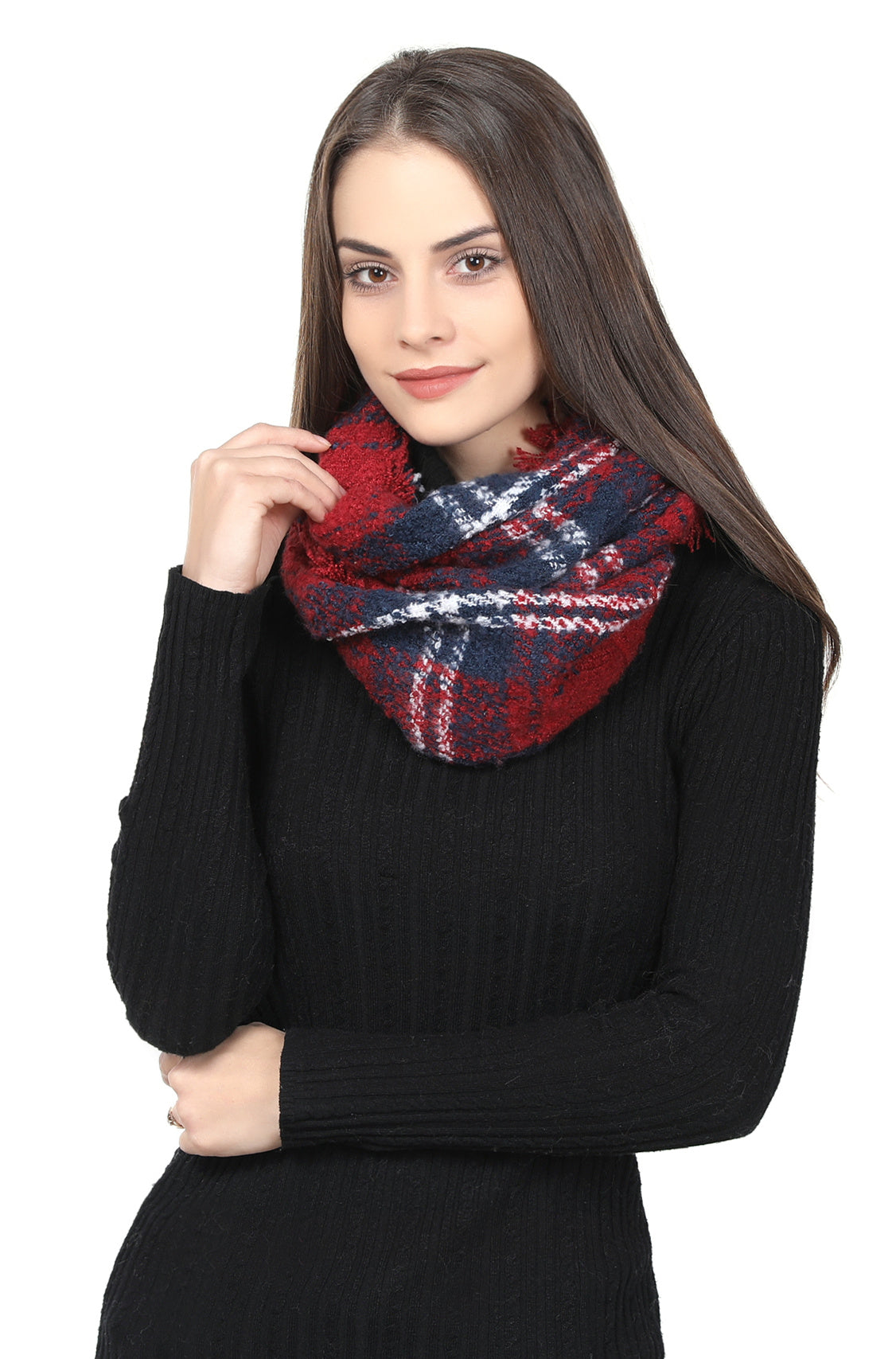Bouclé Check Scarf