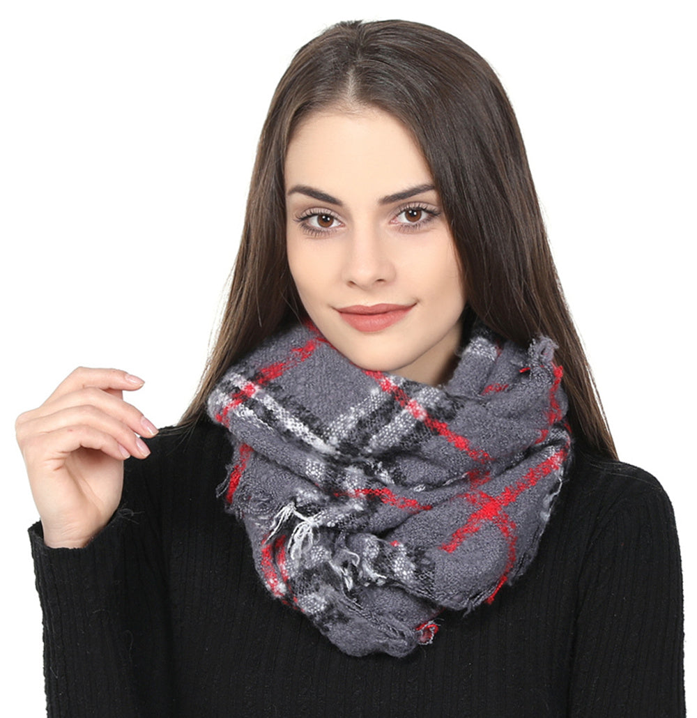 Bouclé Check Scarf