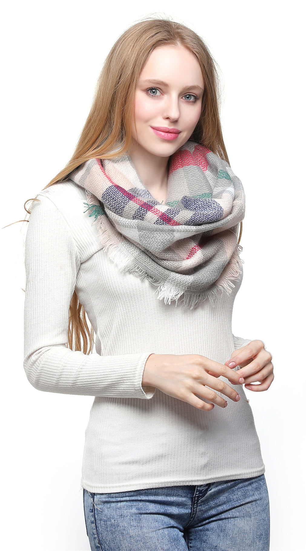 Woven Check Scarf