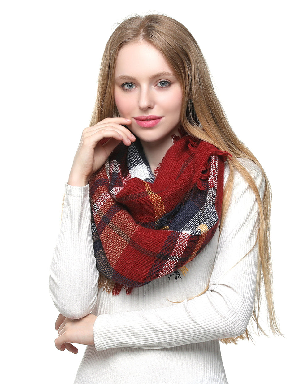 Woven Check Scarf