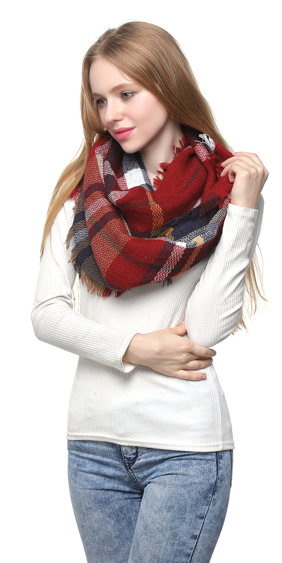 Woven Check Scarf